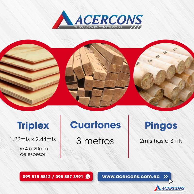 TRIPLEX / TABLAS /PINGOS compra en acercons